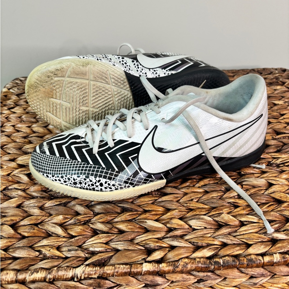 Nike Black and White Indoor Soccer Shoes